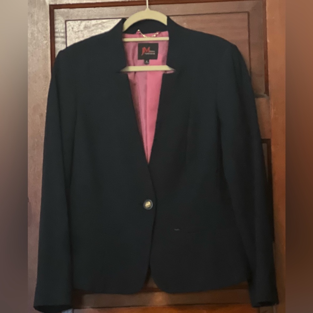 Classic Navy Blazer with Pink lining